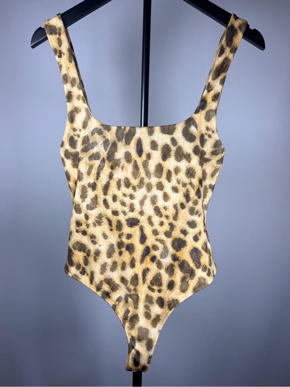 Zara Leopard Print Bodysuit - Brown & Tan